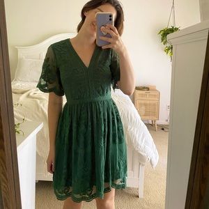 Altar'd State Green Lace Dress